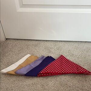 Elegant Multicolor Silk Scarves Set